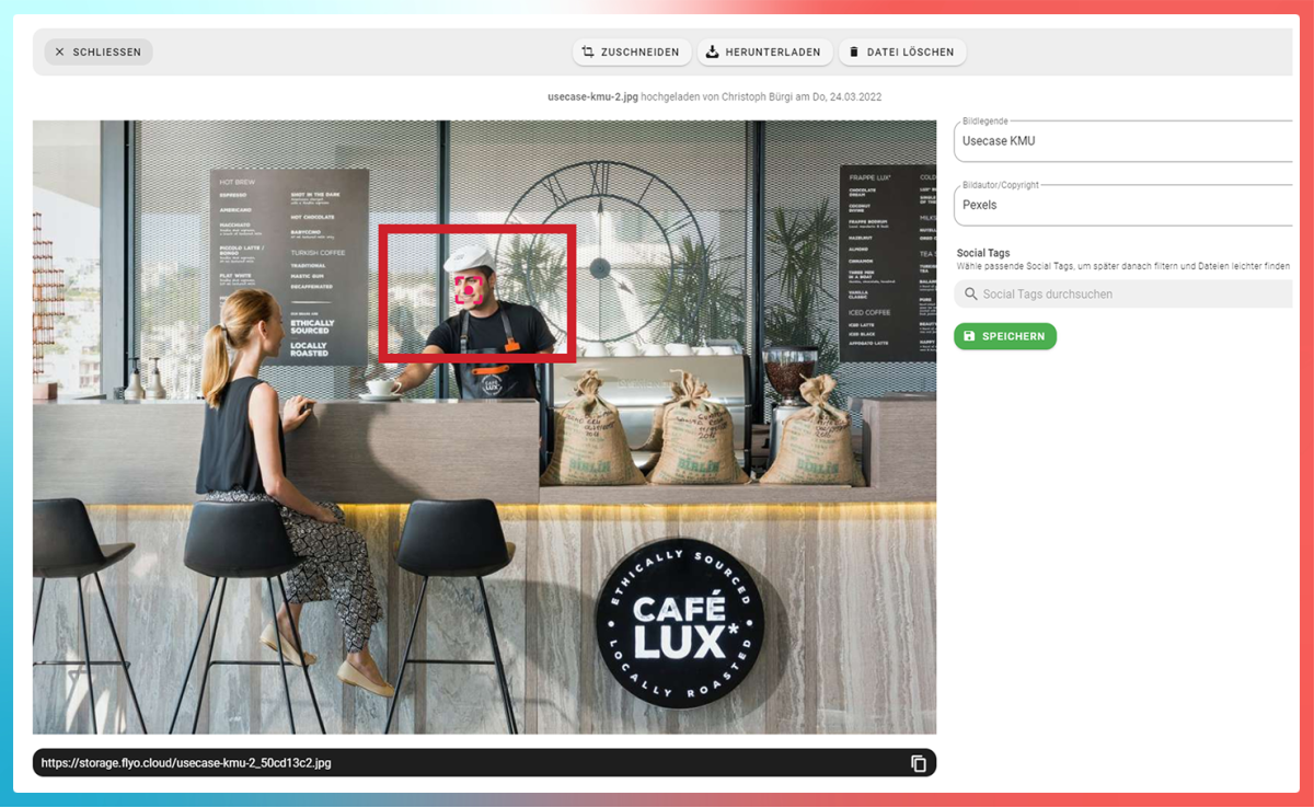 Screenshot Fokuspunkt setzen